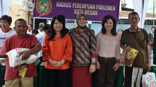 Kaukus Perempuan Parlemen Medan Baksos di Rumah Susun Sukaramai